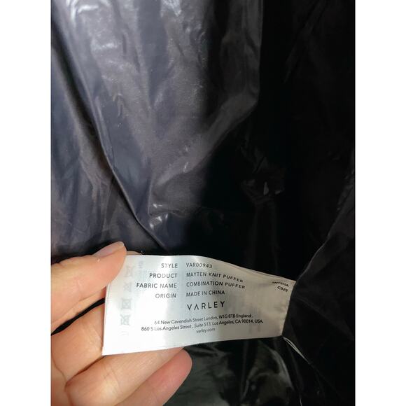 Varley Womens Mayten Knit Puffer Jacket Coat Black Size Small - Picture 6 of 10